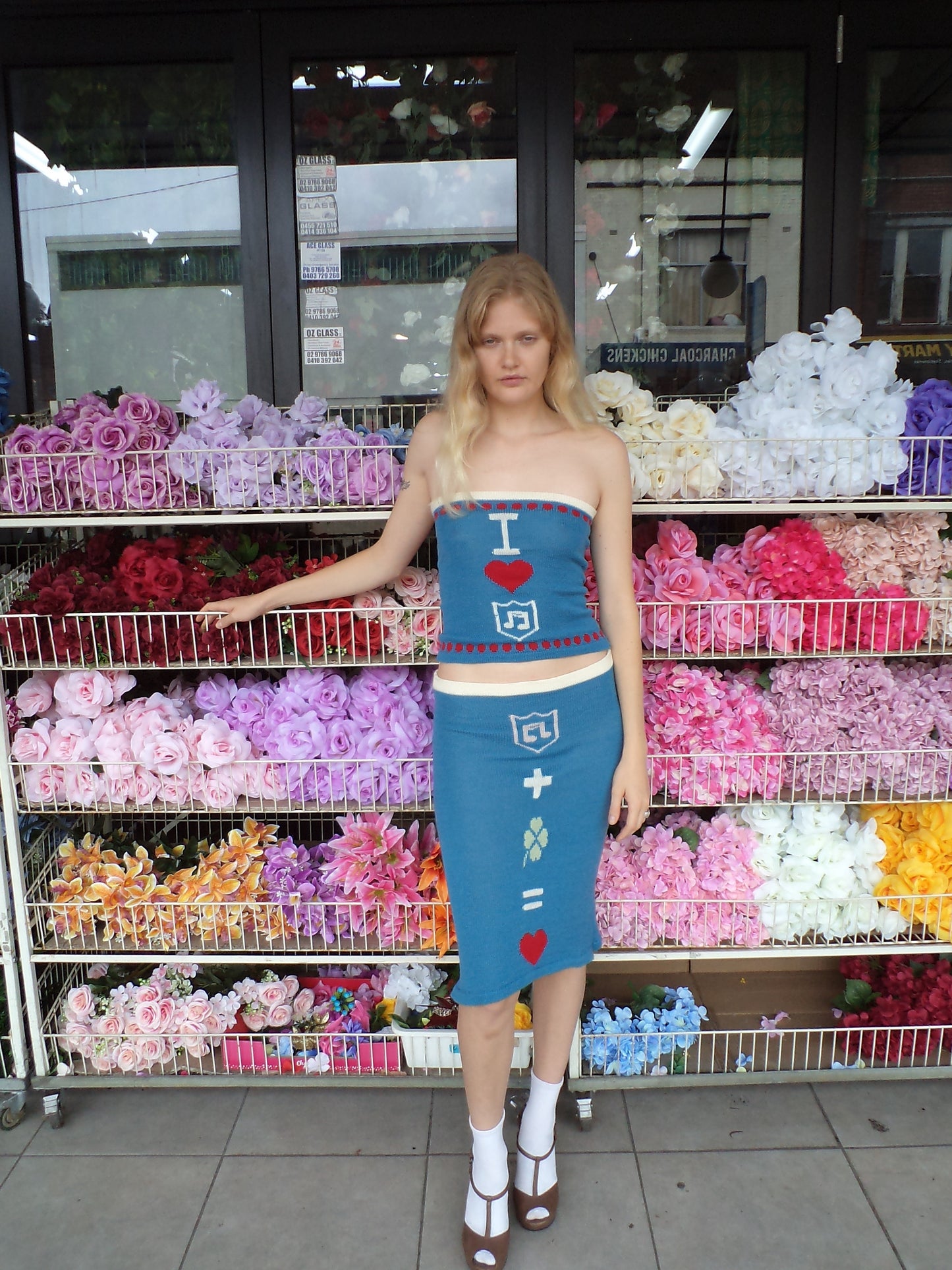 Equation Midi Skirt - Blue