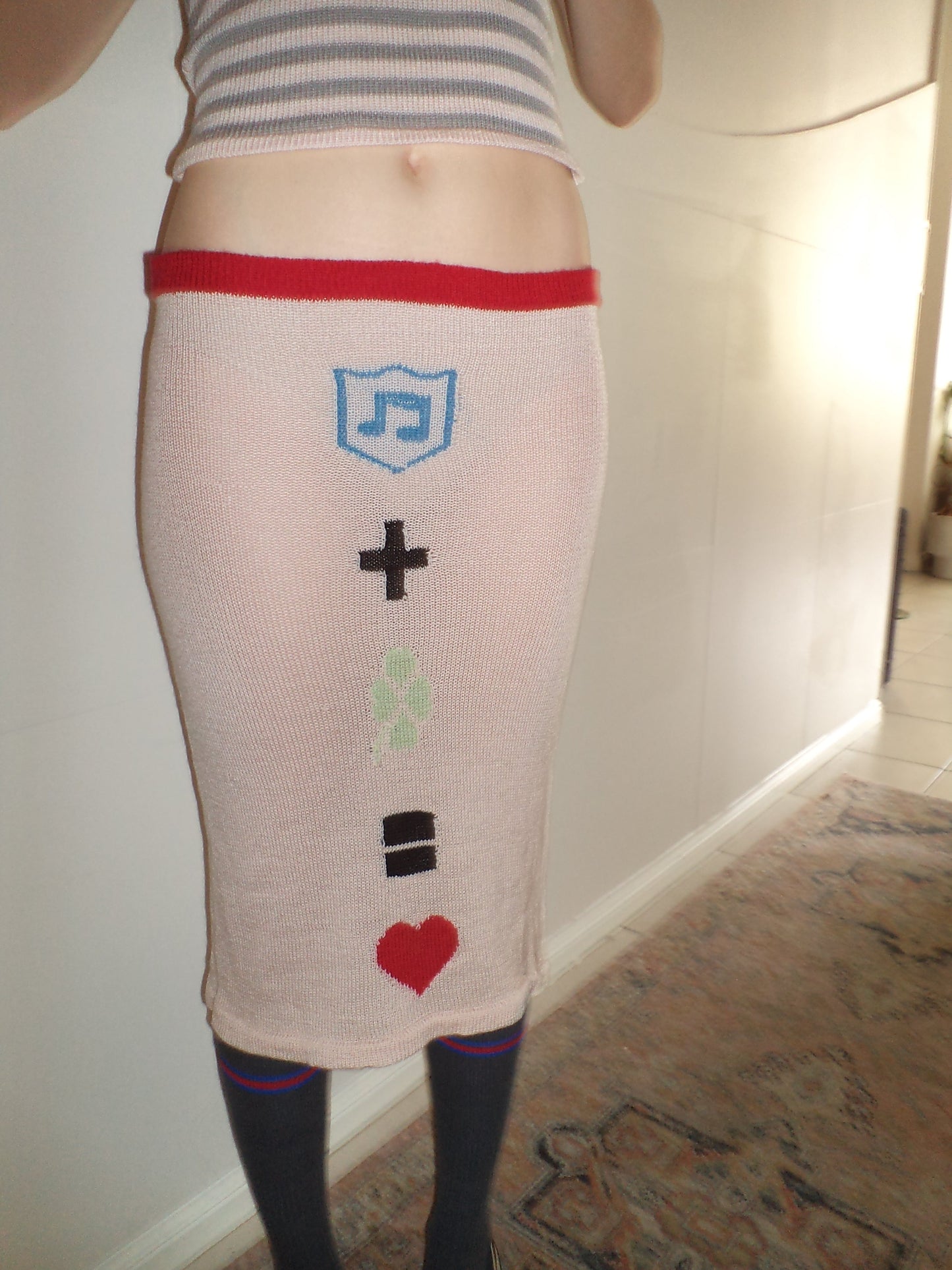 Equation Midi Skirt - Pale Pink